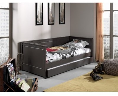 Lit gigogne pour chambre denfant coloris taupe