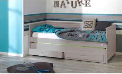 Banquette gigogne 90 x 200 cm Lin Nuage Banquette gigogne 90 x 200