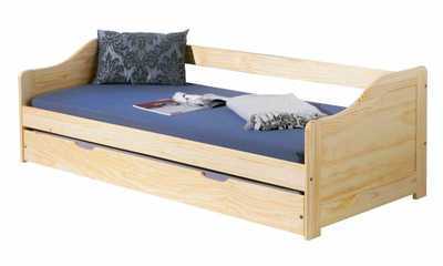 Lit gigogne 90x190 cm coloris chêne naturel