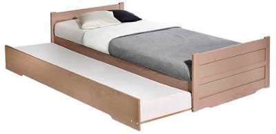 Lit gigogne LORENA en pin massif 90 x 200 cm lasuré Lit gigogne LORENA en pin