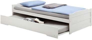 Lit gigogne LORENA en pin massif 90 x 190 cm lasuré Lit gigogne LORENA en pin