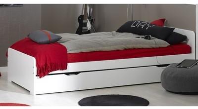 Lit gigogne seul 90 x 190 cm Blanc Lemand Lit gigogne seul 90 x 190