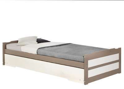 Lit gigogne LORENA en pin massif 90 x 190 cm lasuré Lit gigogne LORENA en pin