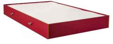 Lit gigogne (90x180 cm) coloris rouge design Footb