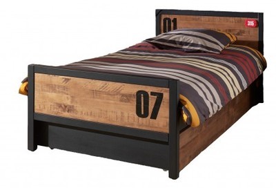 Lit gigogne 90X200 cm pour chambre enfant en bois