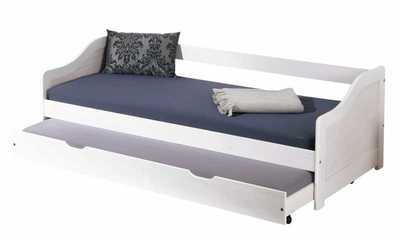 Lit gigogne 90x190 cm pour enfant coloris blanc
