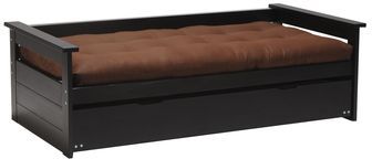 Lit banquette gigogne marron (90x190cm) {CouleurRe