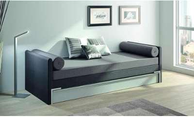 Banquette gigogne 80 x 190 cm Gris Ferplay Banquette gigogne 80 x 190