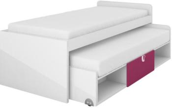 Lit gigogne ado gloss avec 2 matelas inclus fuchsia Lit gigogne ado gloss avec