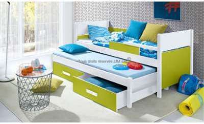 Lit gigogne enfant dany avec tiroirs de rangement Lit Lit gigogne enfant dany avec