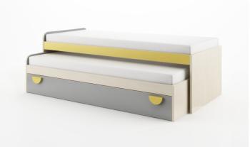 Lit gigogne 90x200 enfant luna avec 2 matelas Lit gigogne 90x200 enfant