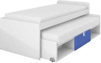 Lit gigogne ado gloss avec 2 matelas inclus bleu Lit gigogne ado gloss avec