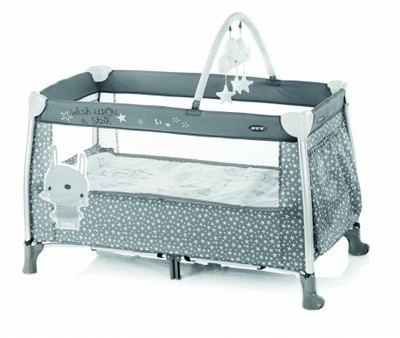 Lit pliant Jane Bi-Positions alu + Arche de Jeux S