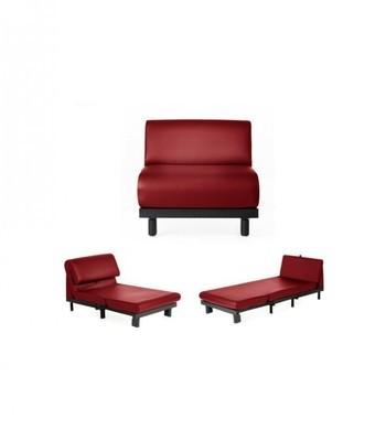 Fauteuil convertible 1 Place PADDOCK 70 RED (cuir