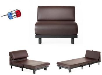 Fauteuil convertible 1 Place PADDOCK 70 DARK BROWN