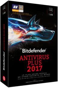Bitdefender 2017 Antivirus Plus - 1 an & 1 PC