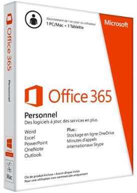 Logiciel suite bureautique Microsoft Office 365 Personnel Logiciel suite bureautique