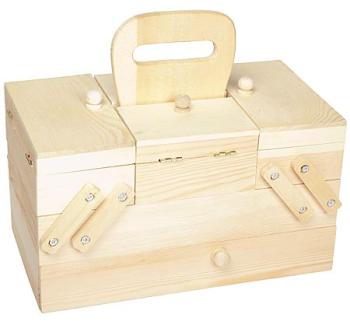 Boîte à couture en bois 26 x 15 x 15 cm Boîte à couture en bois 26