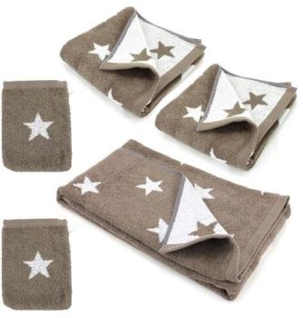 Parure de bain 5 pièces 100% coton 480 g/m2 STARS