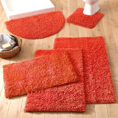 Tapis de bain coton chenille 1400g/m²_Terracotta