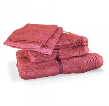 Parure de bain 6 pièces JULIET Rose 520 g/m2