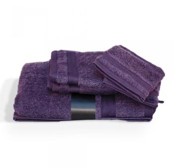 Parure de bain 5 pièces ROYAL CRESENT Prune 650 g/