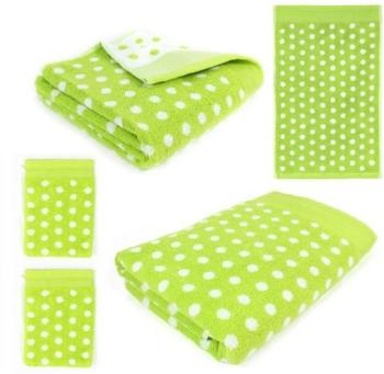 Parure de bain 5 pièces GRAPHIC DOTS Pistache 550