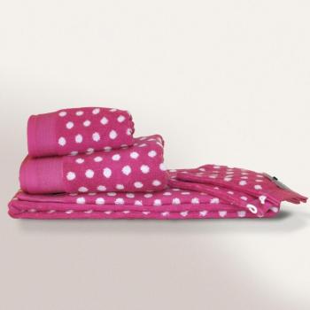 Parure de bain 6 pièces DOMINO Rose 550 g/m2