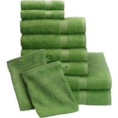 Lot de 10 pièces éponge unies en coton 450g/m2 Opa