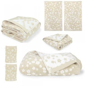 Parure de bain 7 pièces 100 coton 520 g m2 FACILE Beige Parure de bain 7 pièces 100