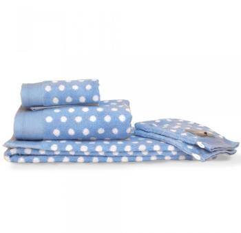 Parure de bain 6 pièces DOMINO Bleu 550 g/m2