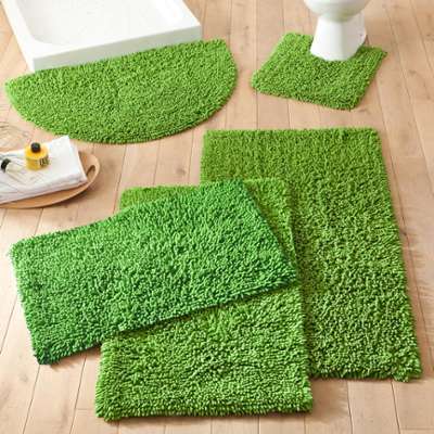 Tapis de bain coton chenille 1400g/m²_Vert Kiwi