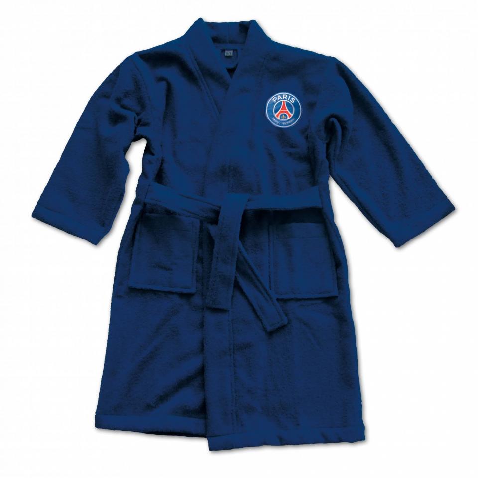 Peignoir de bain uni enfant en éponge PSG