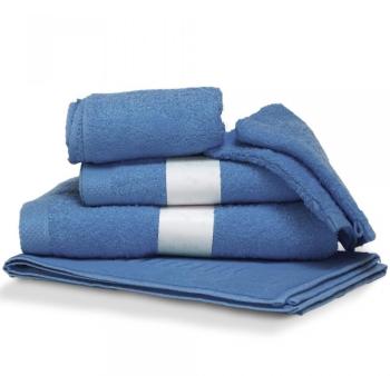 Parure de bain 6 pièces PURE Bleu Mer 550 g m2 Parure de bain 6 pièces PURE