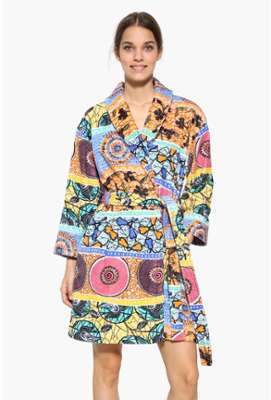 Peignoir de bain femme imprimé Wild_Multicolore
