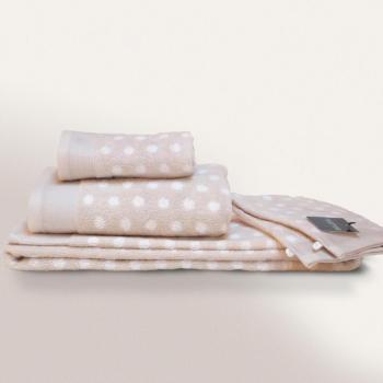 Parure de bain 6 pièces DOMINO Beige 550 g/m2