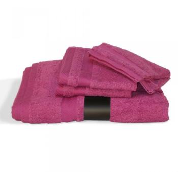 Parure de bain 5 pièces ROYAL CRESENT Rose Vin 650
