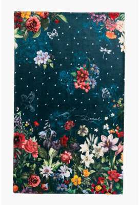 Drap de bain ou de douche velours imprimé Dark Flo