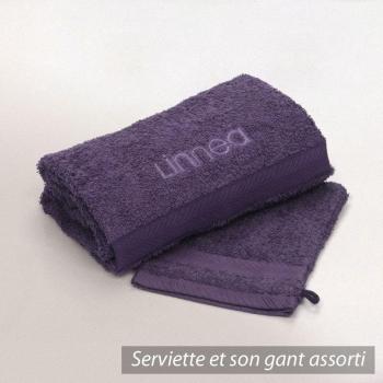 Lot ROYAL CRESENT Serviette brodée Linnea 50x100 gant Lot ROYAL CRESENT Serviette