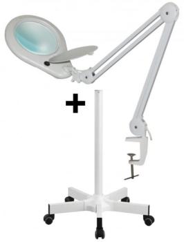 Lampe-loupe LED lentille 177 mm 5D avec étau et em