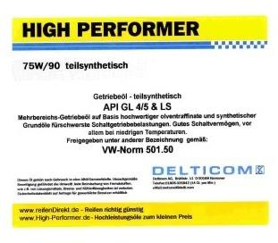 Pneu High Performer 75W/90 GL4/5 TS - Huile à engr