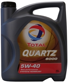 Pneu Total QUARTZ 9000 5W-40 4 Litres Jerrycans