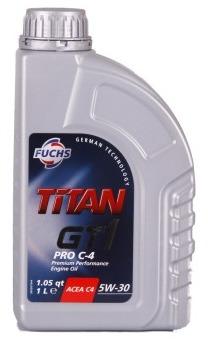 Pneu Fuchs Titan GT1 Pro C-4 5W-30 1 Litres Boîte