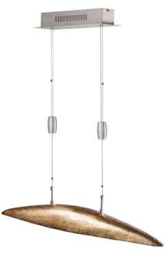 Suspension LED Shine-Mussel - Aluminium - 5 ampoul