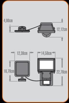 Projecteur sécurité extérieur Solaire detecteur de Projecteur sécurité extérieur