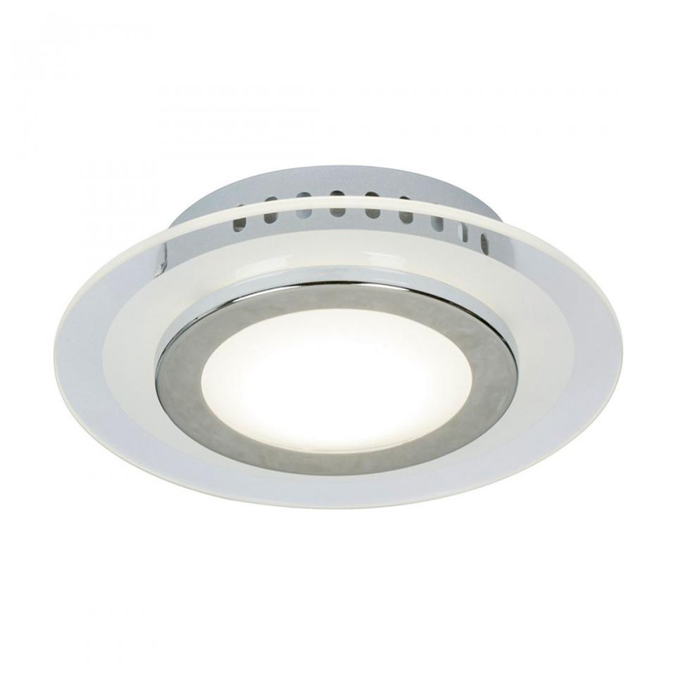 Plafonnier LED - 1 ampoule Chrome brillant 20 cm