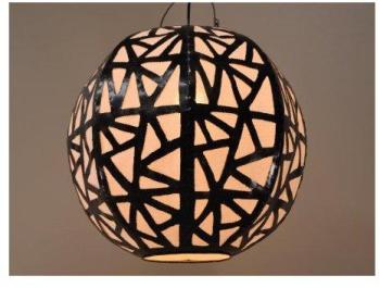 Suspension lustre en acier déco 40cm Suspension lustre en acier