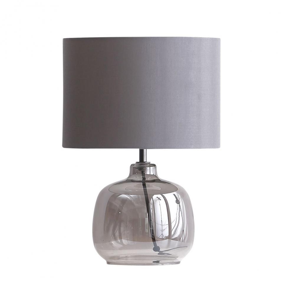 Lampe de table Loster - Verre / Coton - 1 ampoule