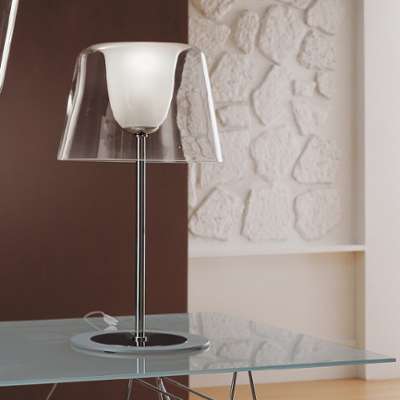 Lampe de table Conca - Verre / Métal Transparent 1