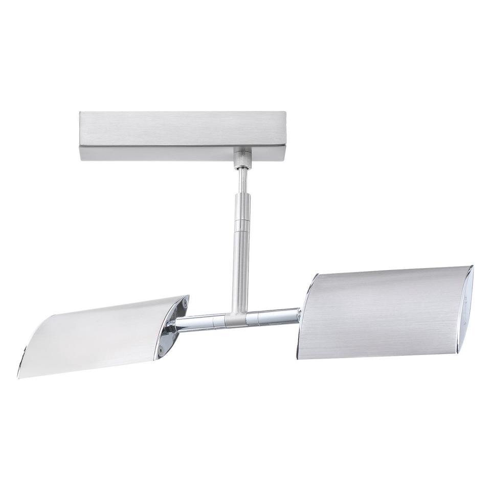 Double spot LED - 2 ampoules Nickel mat Lumière M6